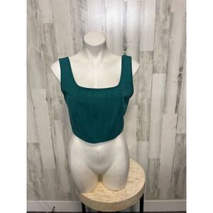 Green crop top